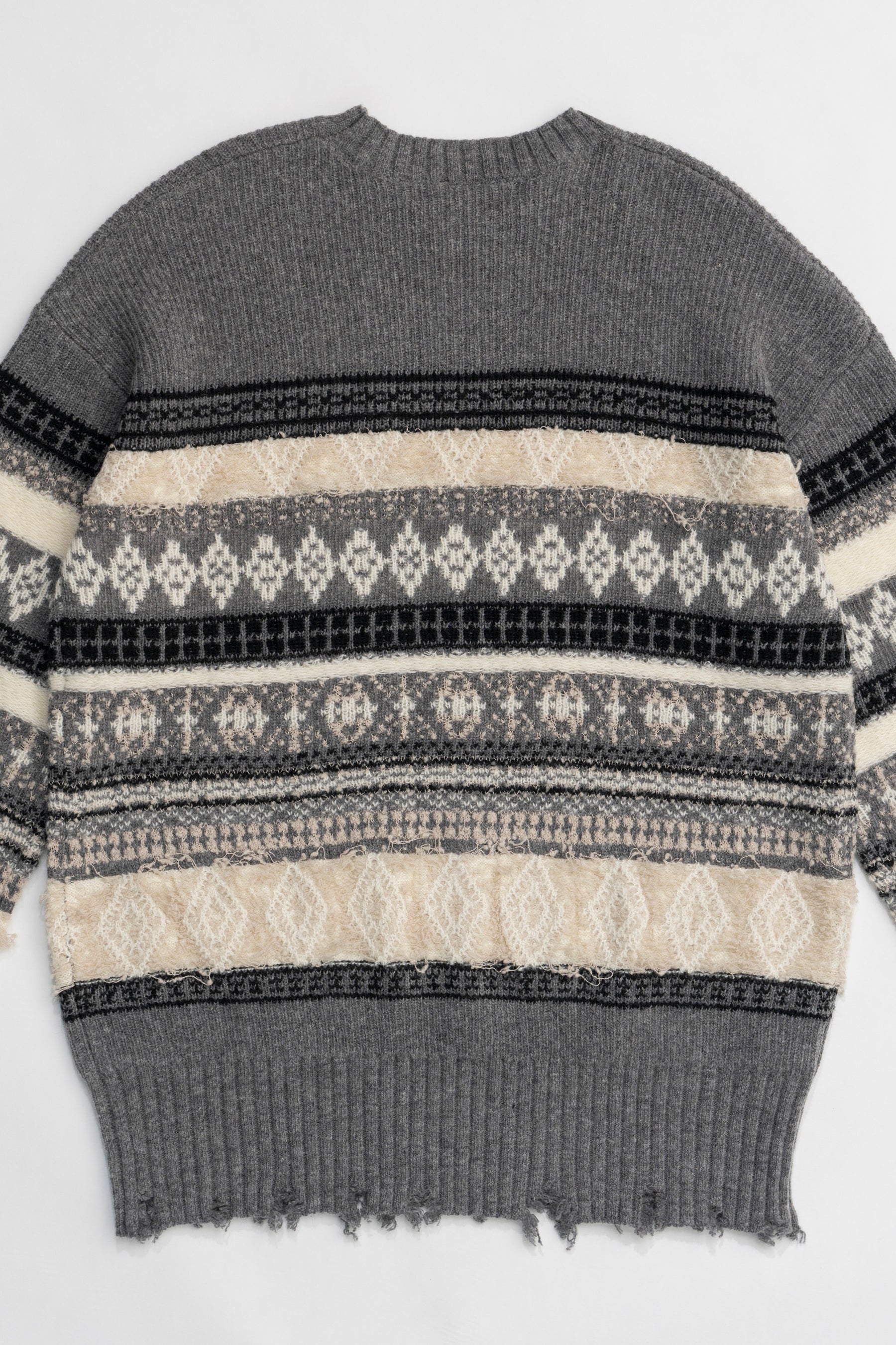 【24WINTER PRE ORDER】Slub Damaged Nordic Knit