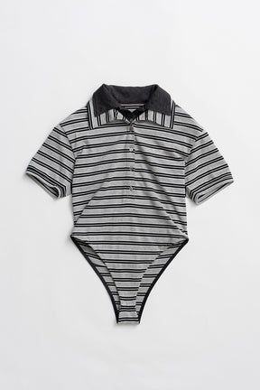 Double Collar Polo Bodysuit