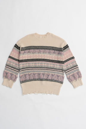 【24WINTER PRE ORDER】Slub Damaged Nordic Knit