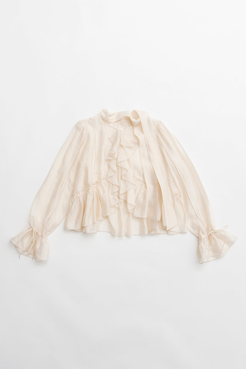 Ruffle Bow Tie Blouse - 2026 SPRING