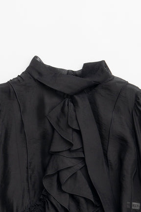 Ruffle Bow Tie Blouse - 2026 SPRING