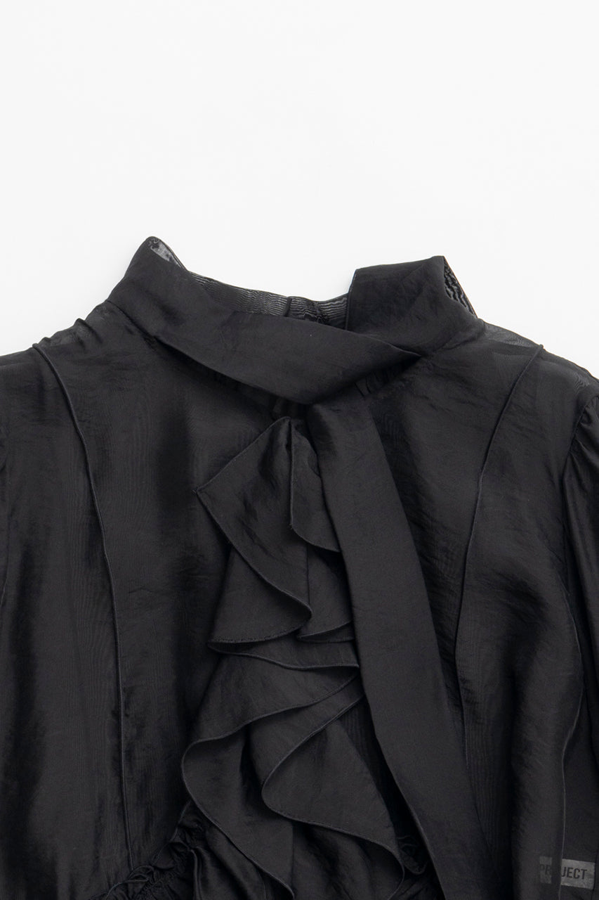 Ruffle Bow Tie Blouse - 2026 SPRING