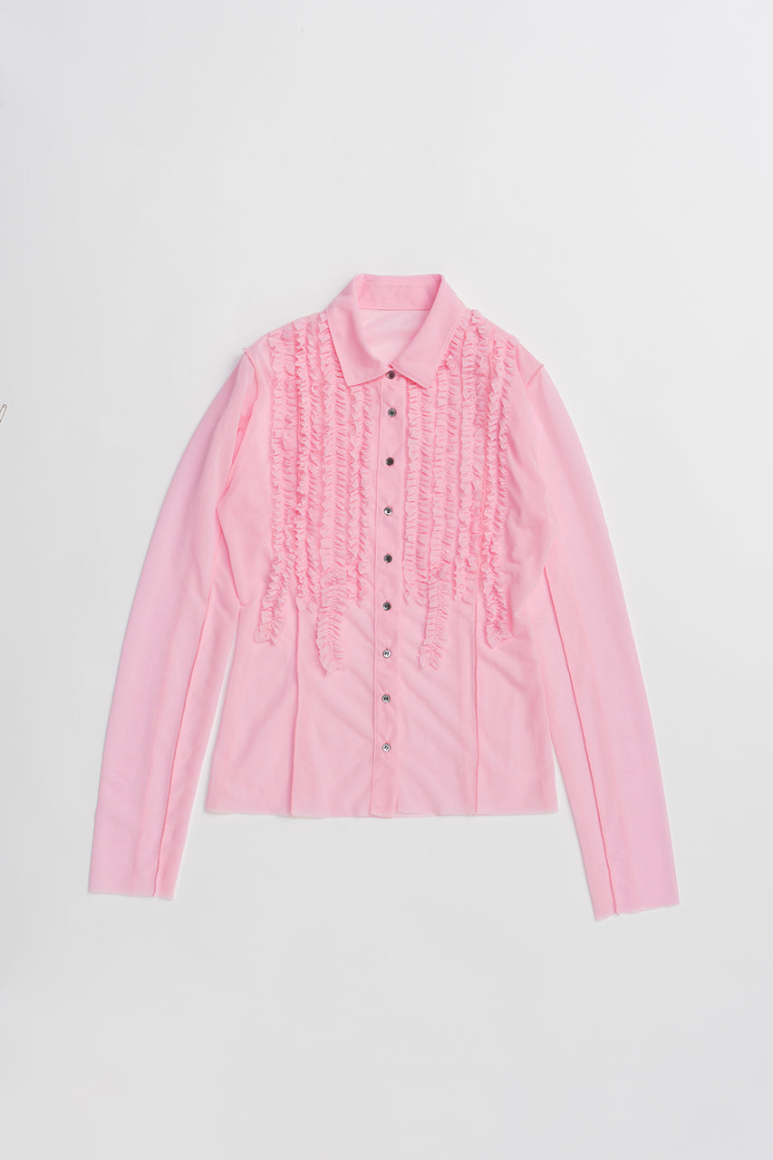 Ruffled Jersey Shirt - 2026 SPRING
