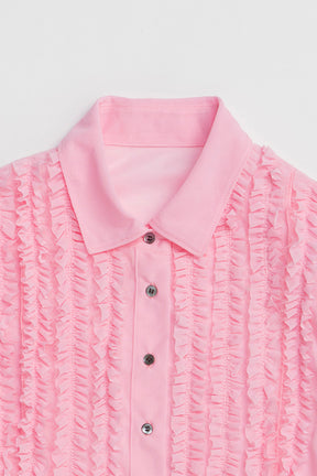 Ruffled Jersey Shirt - 2026 SPRING
