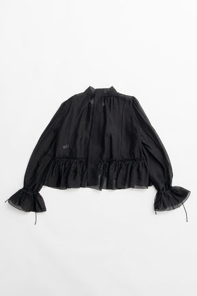 Ruffle Bow Tie Blouse - 2026 SPRING