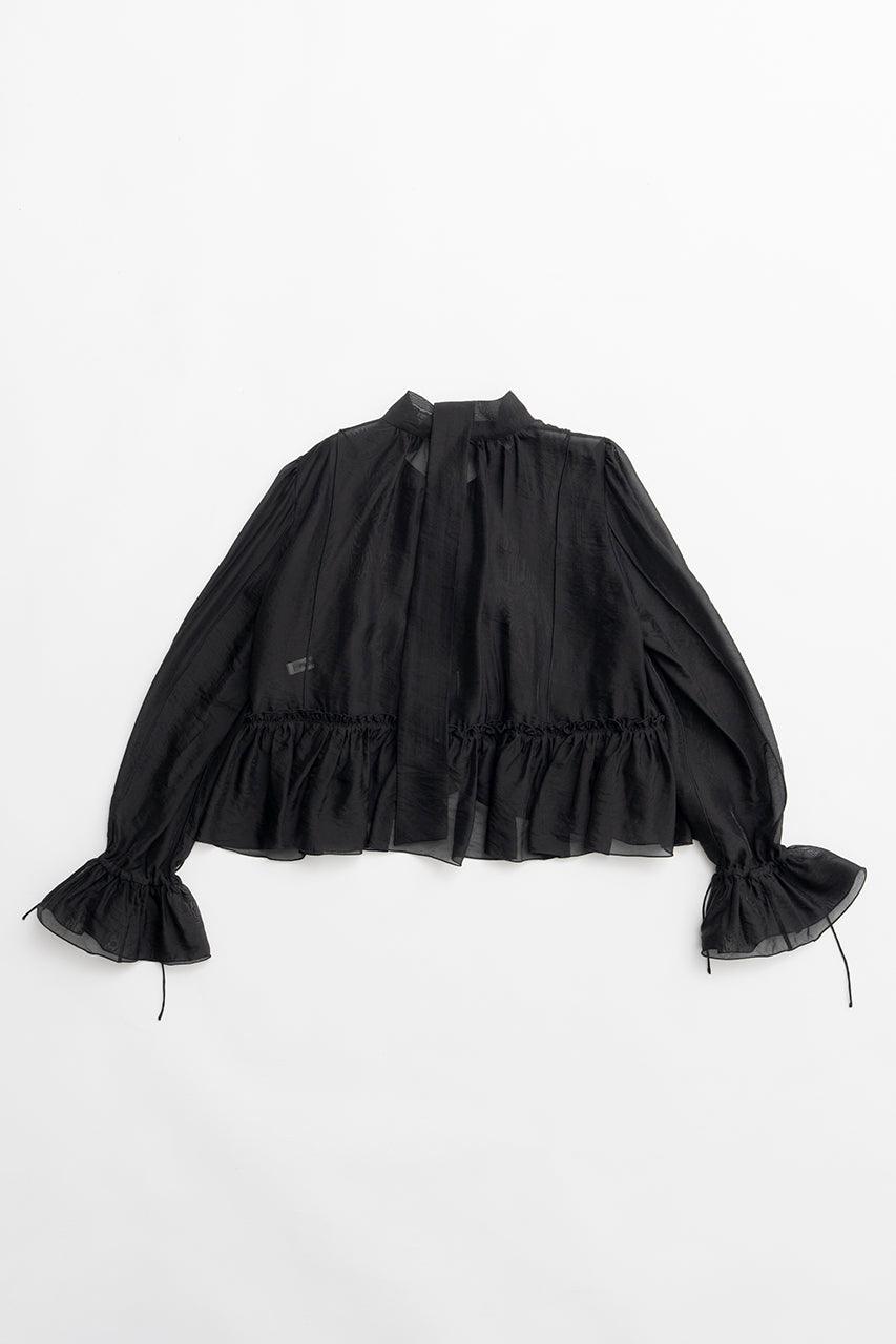 Ruffle Bow Tie Blouse - 2026 SPRING