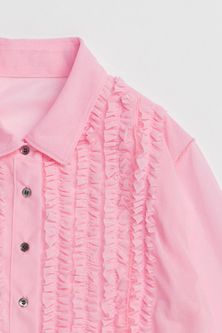 Ruffled Jersey Shirt - 2026 SPRING