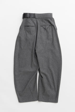 Asymmetrical Tuck Belt Wool Pants - 2026WINTER