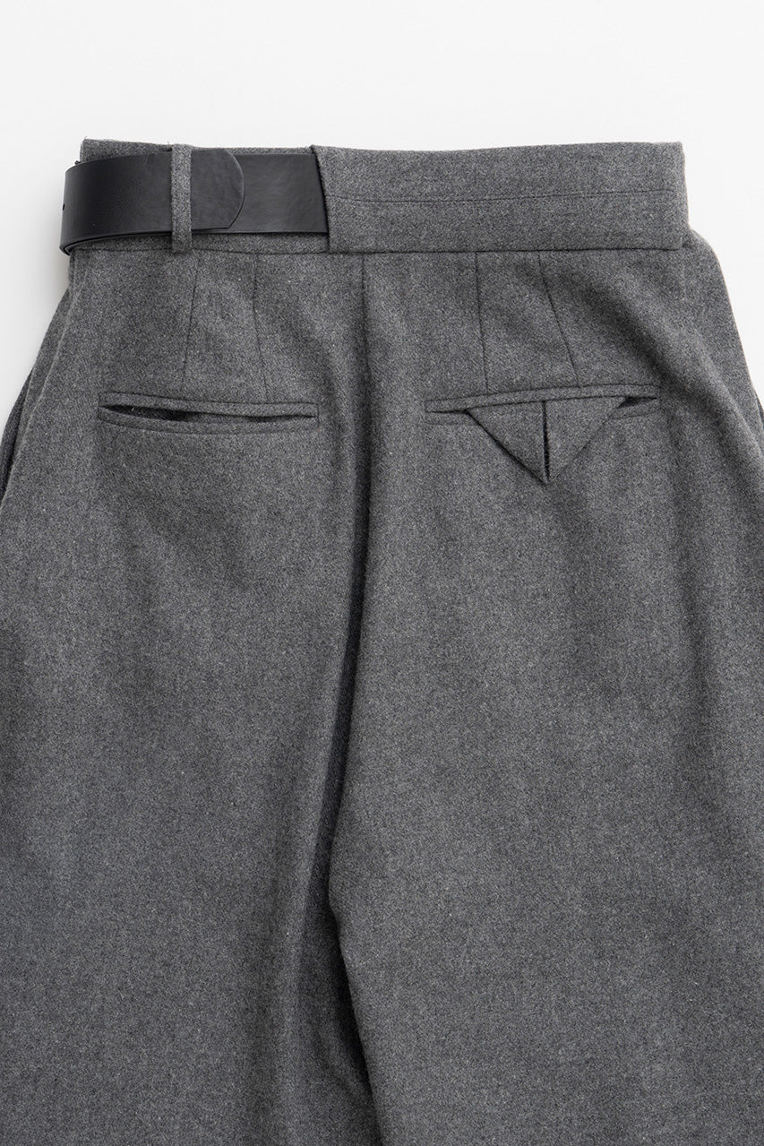 Asymmetrical Tuck Belt Wool Pants - 2026WINTER
