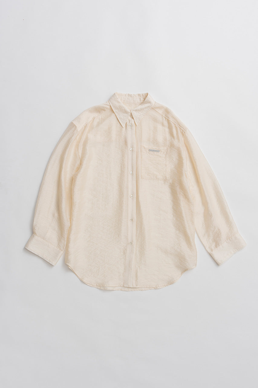 Silk Blend Sheer Over Shirt - 26SUMMER