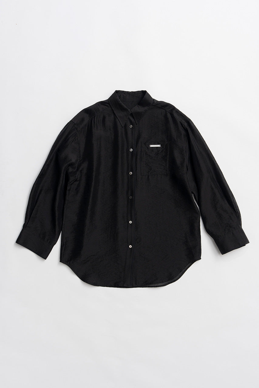 Silk Blend Sheer Over Shirt - 26SUMMER