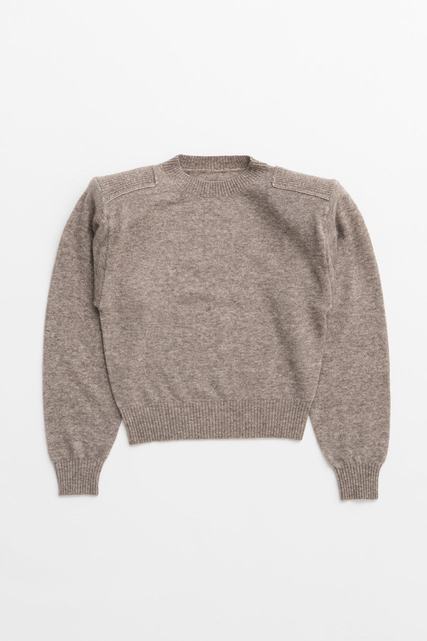 Asymmetrical Tuck Yak Blend Knit Pullover - 2026WINTER