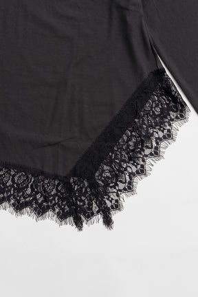 Asymmetrical Hem Lace Top - 2026 SPRING