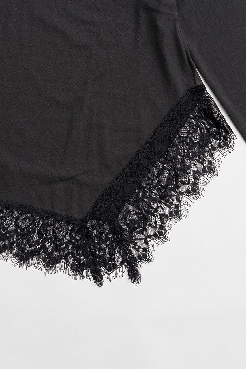 Asymmetrical Hem Lace Top - 2026 SPRING