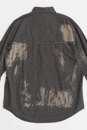 [24Autumn PRE ORDER] CUT-OFF BLEACHED CHECK SHIRT