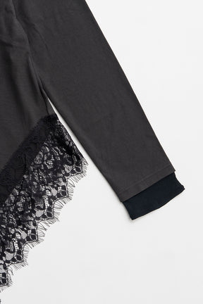 Asymmetrical Hem Lace Top - 2026 SPRING