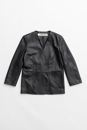 Lamb Leather No-Collar Jacket - 2026 SPRING
