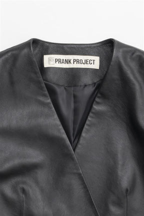 Lamb Leather No-Collar Jacket - 2026 SPRING