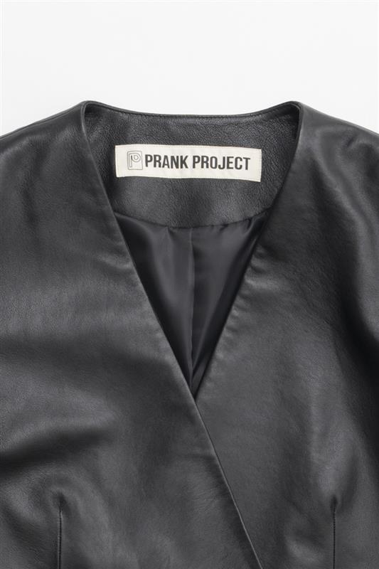 Lamb Leather No-Collar Jacket - 2026 SPRING