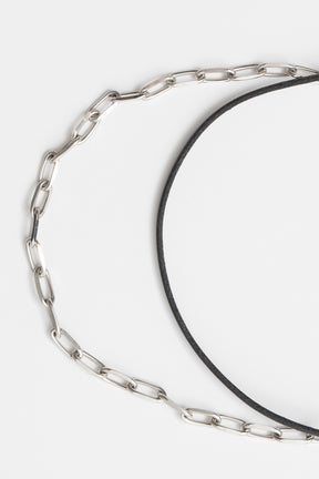 【25 SPRING PRE ORDER】Leather Chain 2Way Choker