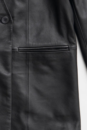 Lamb Leather No-Collar Jacket - 2026 SPRING