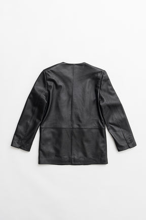 Lamb Leather No-Collar Jacket - 2026 SPRING
