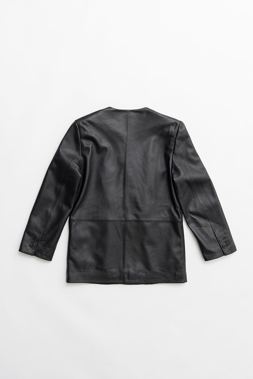 Lamb Leather No-Collar Jacket - 2026 SPRING