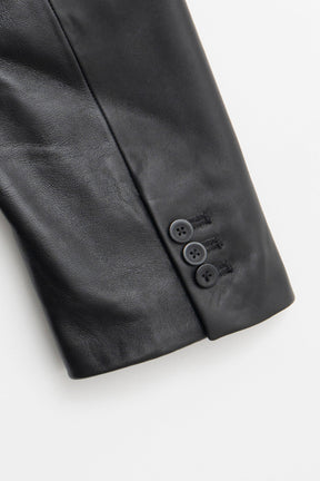 Lamb Leather No-Collar Jacket - 2026 SPRING