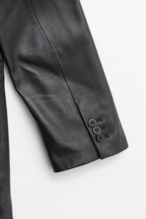 Lamb Leather No-Collar Jacket - 2026 SPRING