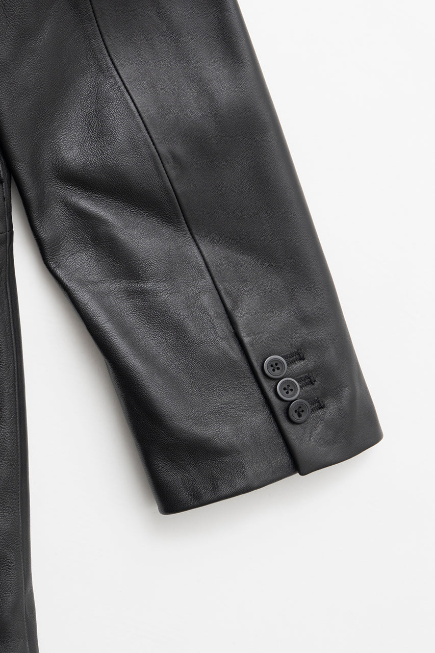 Lamb Leather No-Collar Jacket - 2026 SPRING