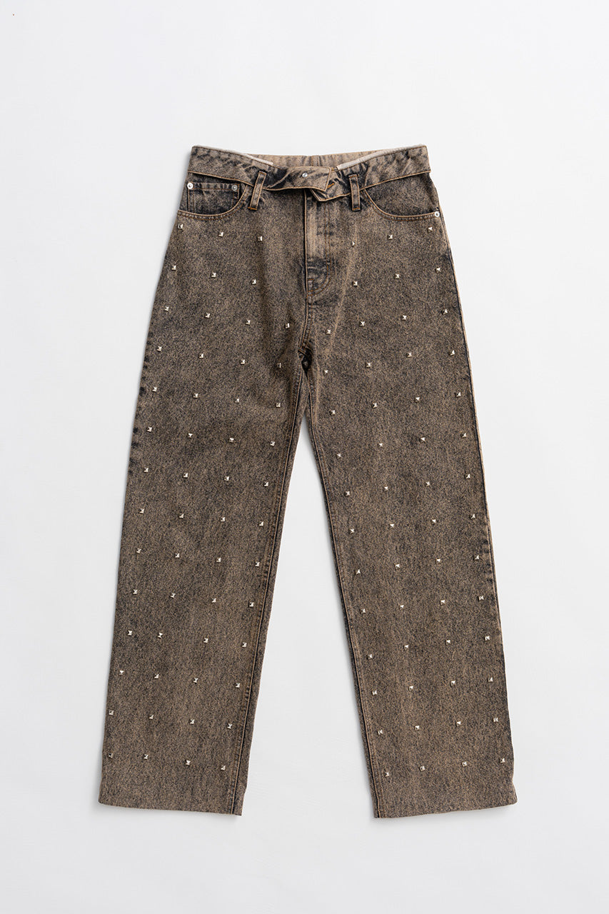 Studded Straight Jeans