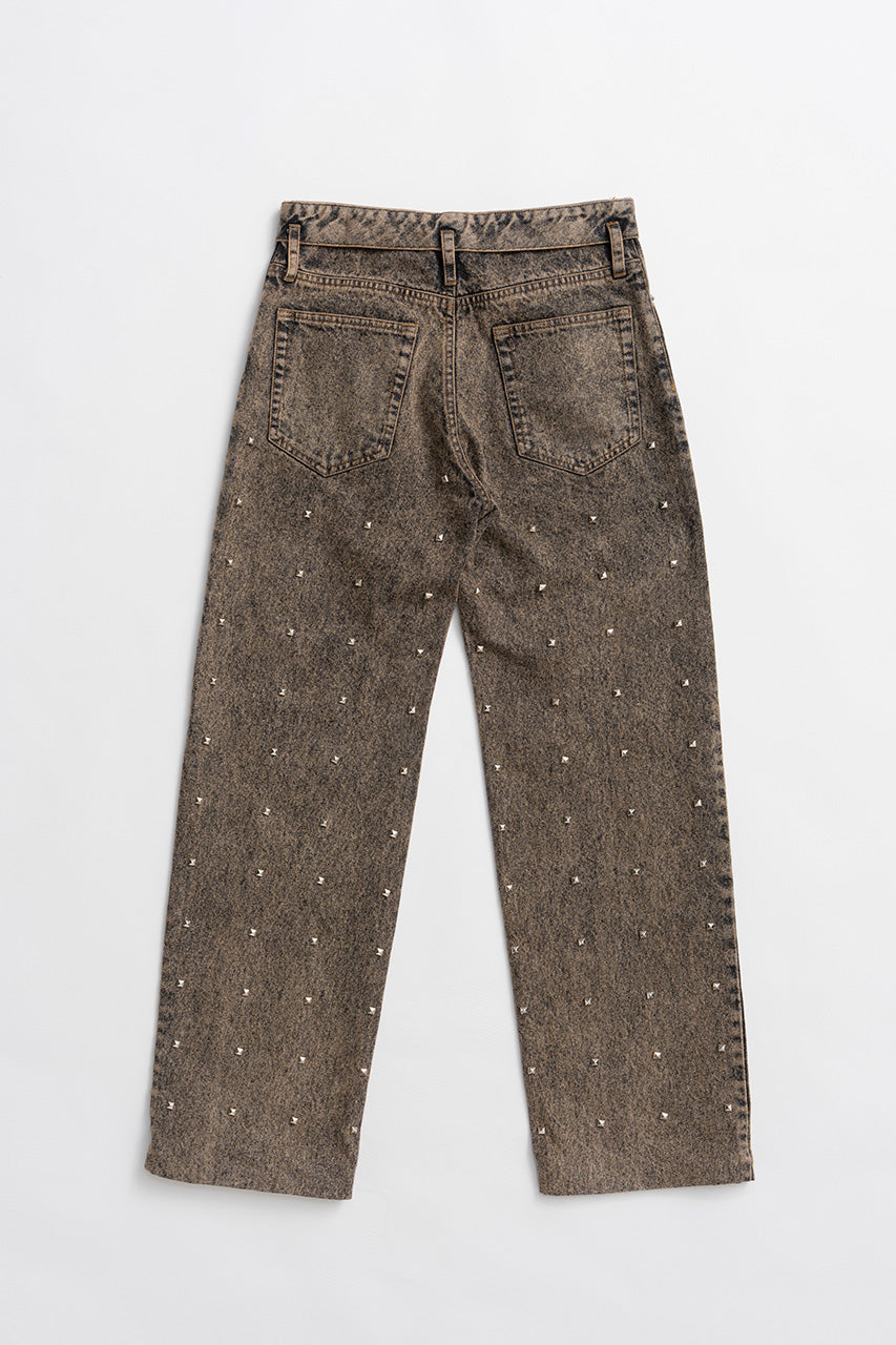 Studded Straight Jeans