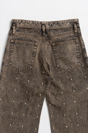 Studded Straight Jeans