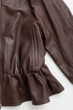 Sheepskin Peplum Blouson - 2026 SPRING