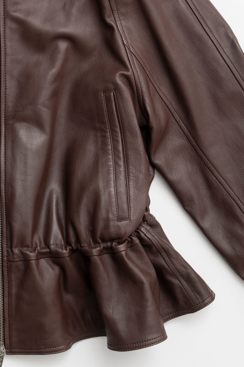 Sheepskin Peplum Blouson - 2026 SPRING