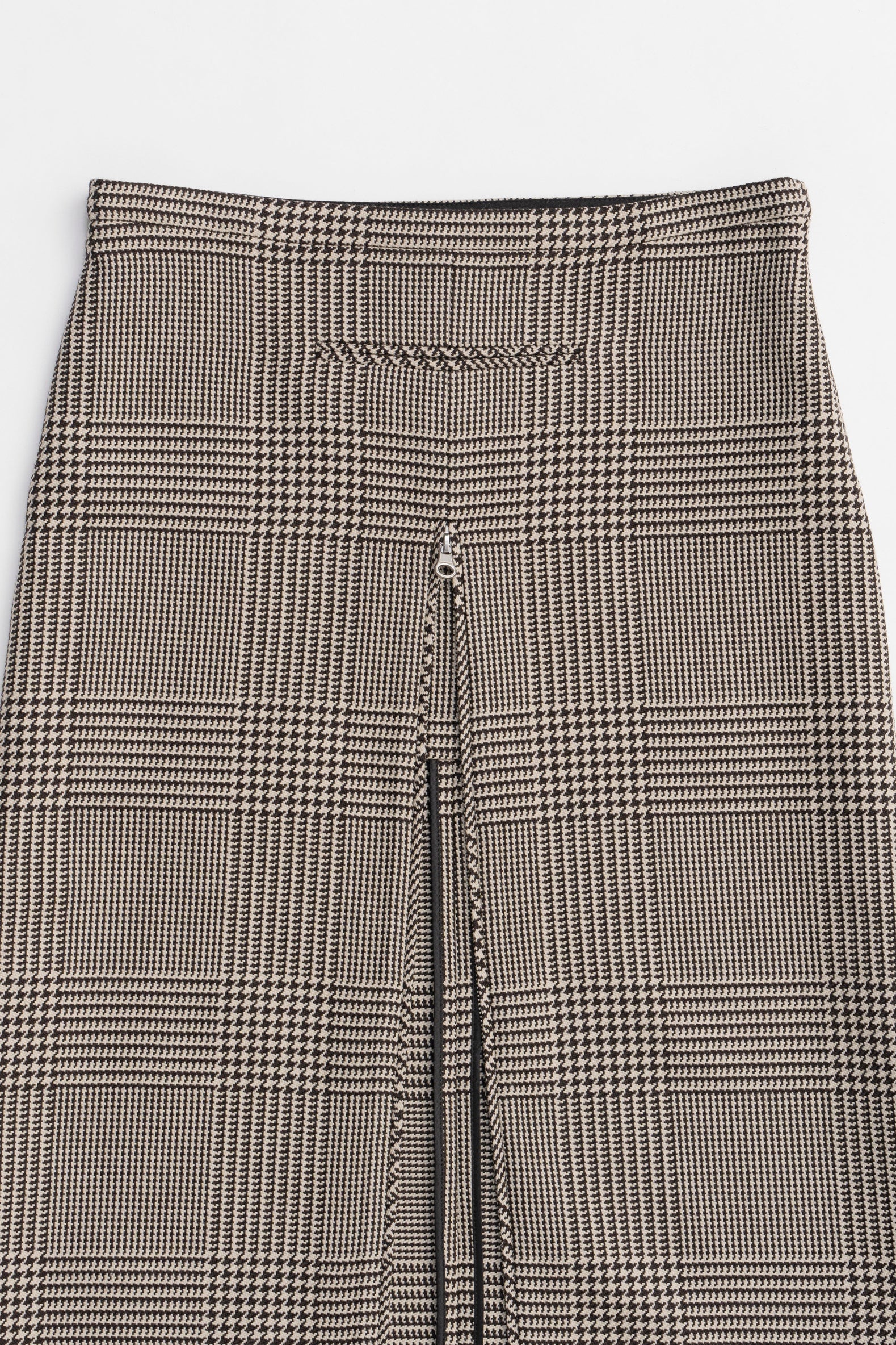 Zipped Prince Of Wales Skirt