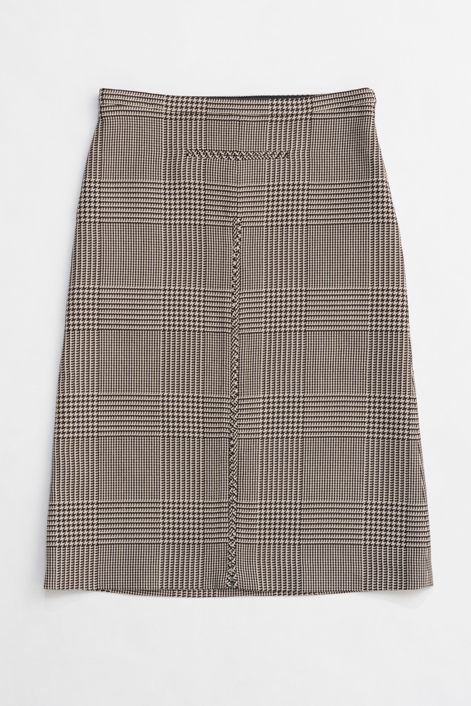 Zipped Prince Of Wales Skirt