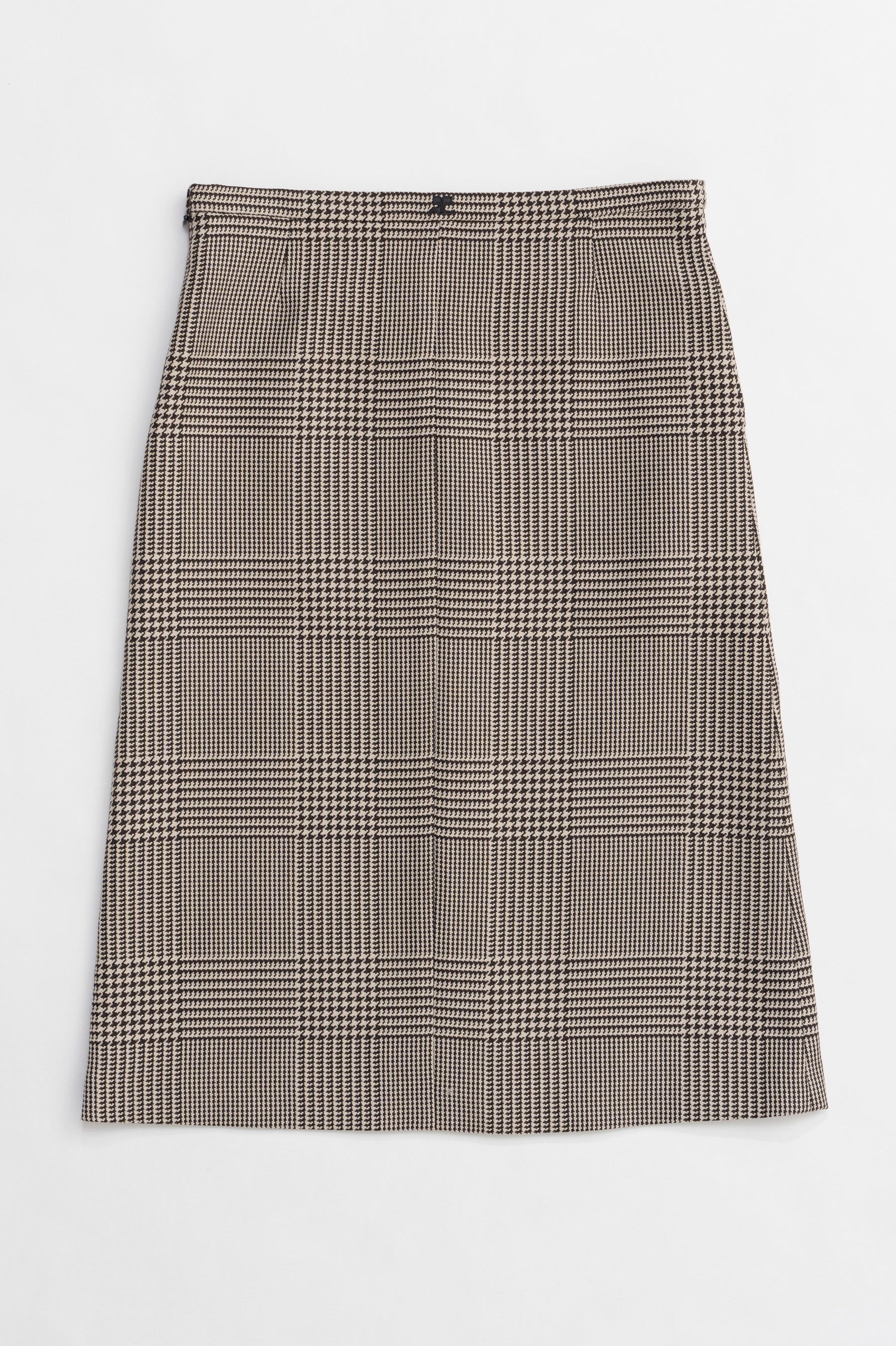 Zipped Prince Of Wales Skirt