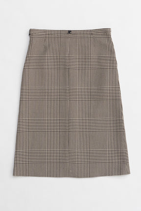 ZIPPED PRINCE OF WALES SKIRT