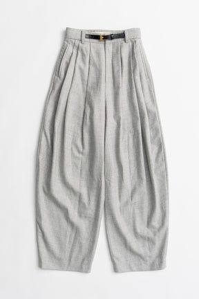 Belted Cocoon Flannel Pants - 2026WINTER