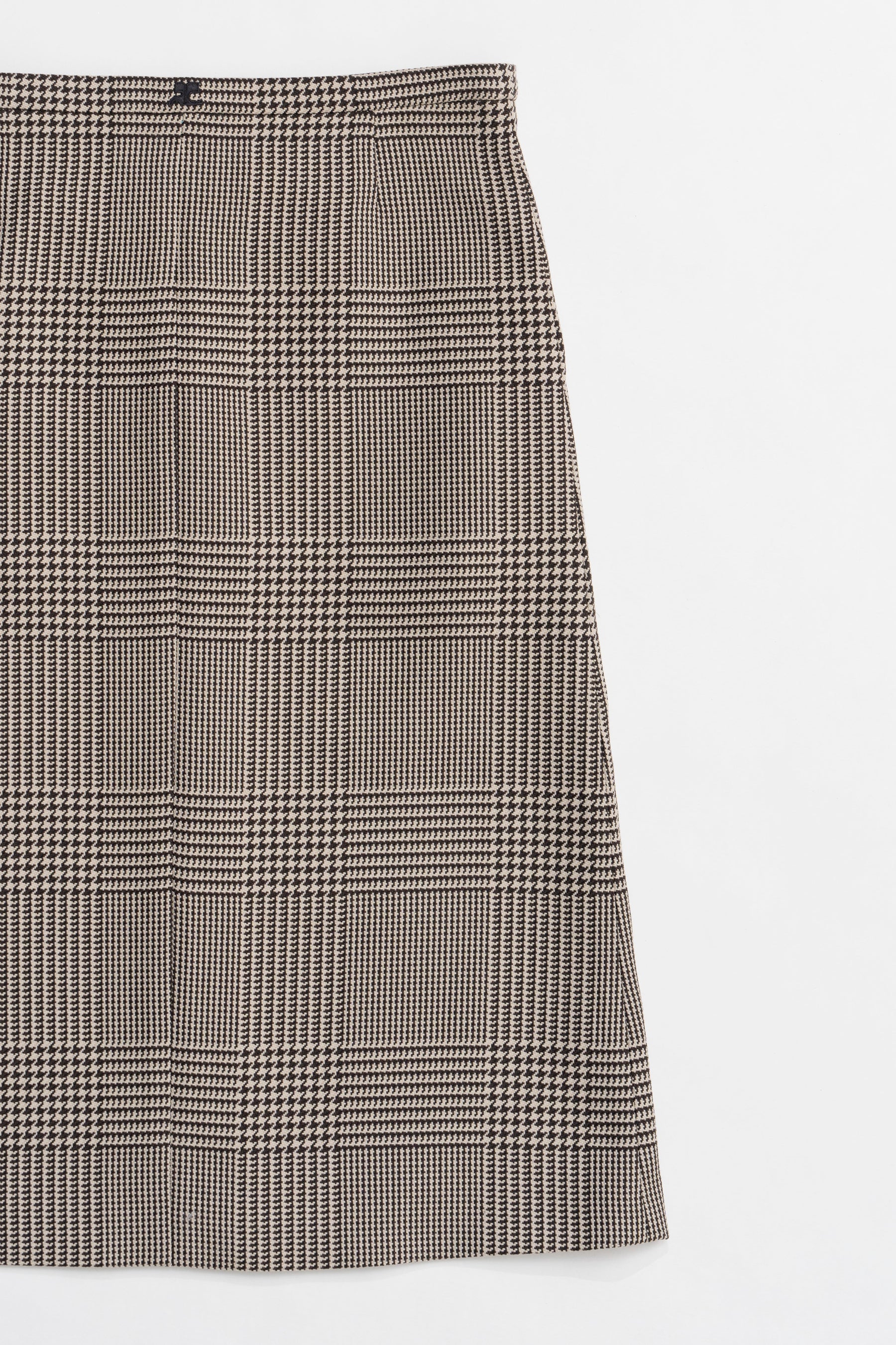 ZIPPED PRINCE OF WALES SKIRT