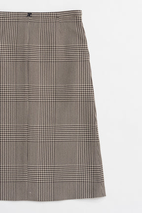 Zipped Prince Of Wales Skirt