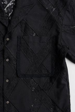 Cross-Lace Open-Neck Shirt - 26SUMMER 2nd