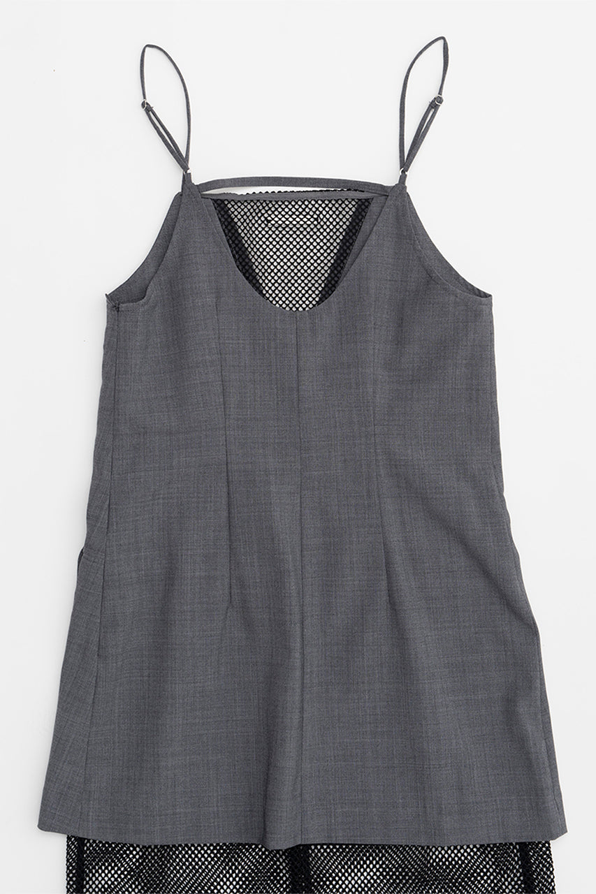 【PRE ORDER】Mesh Combi Cami Dress