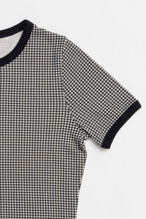 Contrast Houndstooth T-Shirt