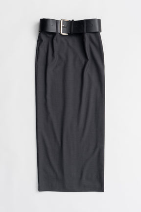 Wide Belt Long Skirt - 2026WINTER