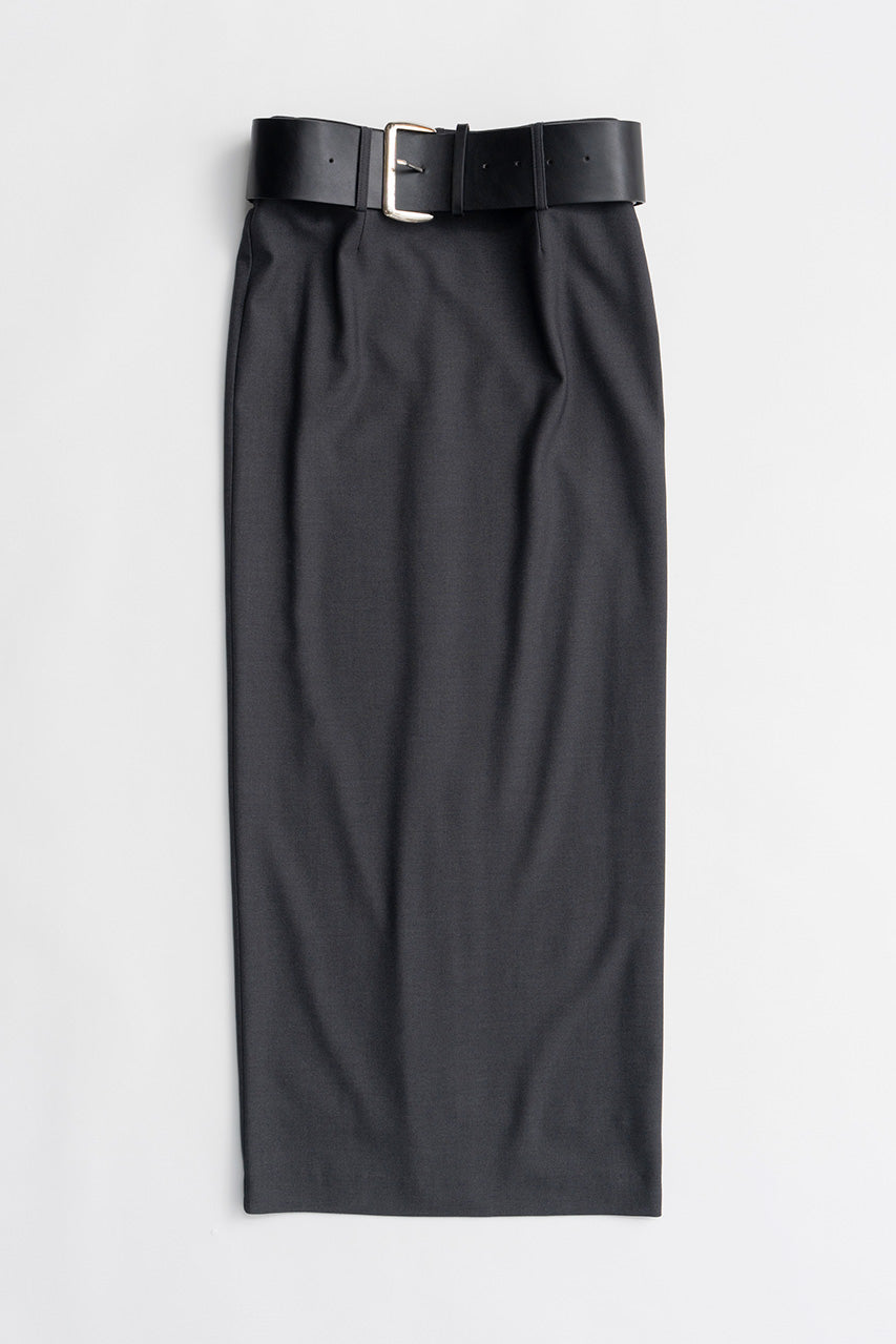 Wide Belt Long Skirt - 2026WINTER