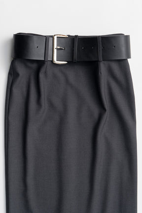 Wide Belt Long Skirt - 2026WINTER