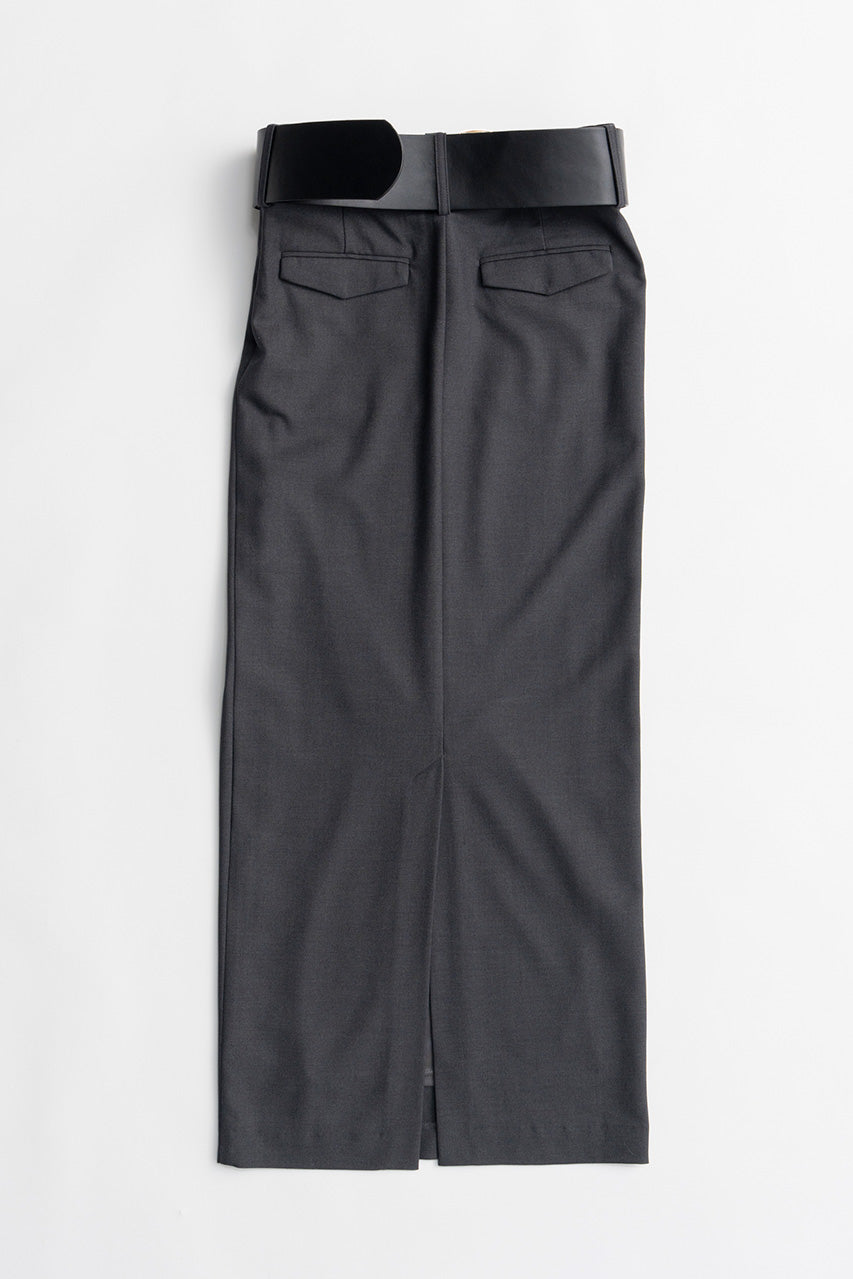 Wide Belt Long Skirt - 2026WINTER