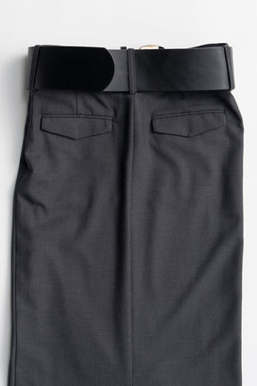 Wide Belt Long Skirt - 2026WINTER